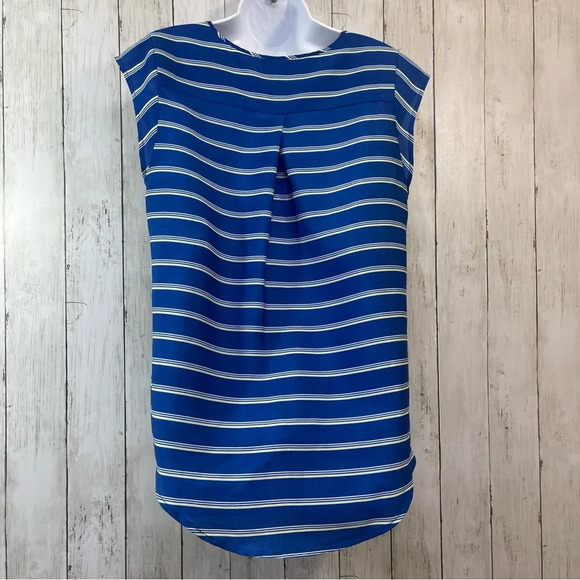 14th & Union Lightweight Stripe Cap Sleeve Top Medium - Picture 2 of 9